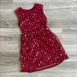 Wonder Nation maroon/gold sequin girls dress